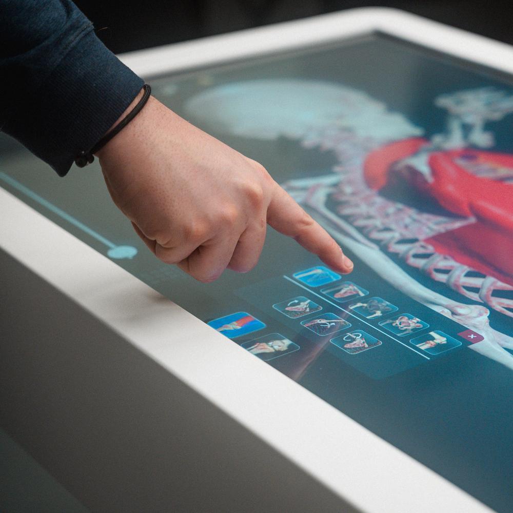 USM's Anatomage Table provides life-size digital human bodies for accurate 3D anatomy visualization and real human anatomy simulation.