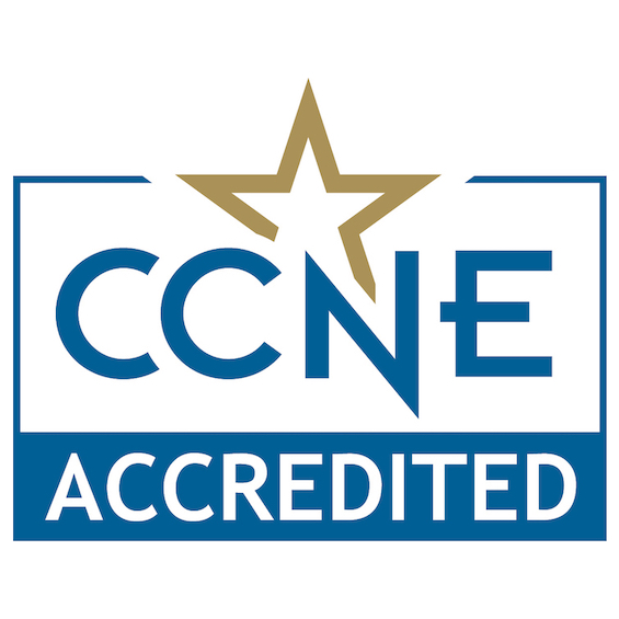 The accreditation logo for the Commission on Collegiate Nursing Education (CCNE)