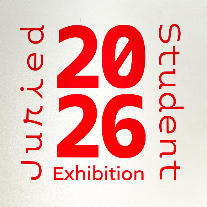 Logo for the 2026 Juried Student Art Exhibition at USM.