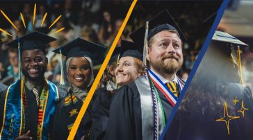 Collage of commencement photos