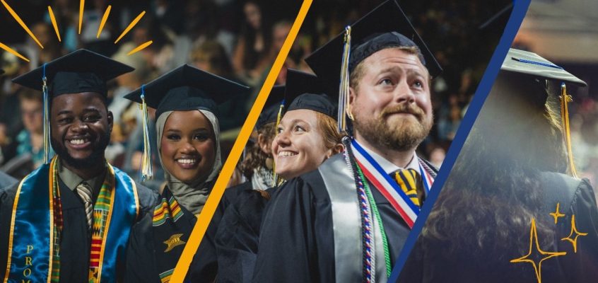 Collage of commencement photos