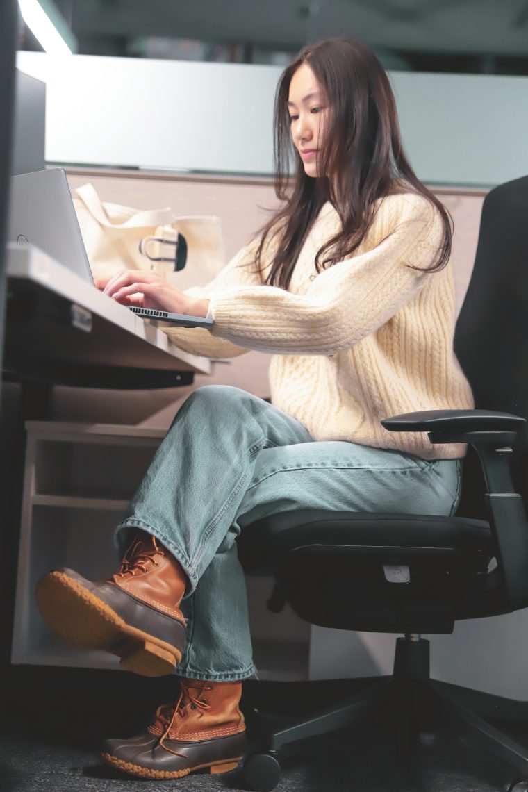 Mandy Ho working at L.L.Bean as a cyber security intern