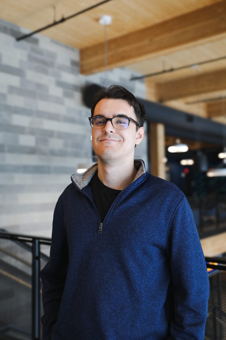 Ted Campbell, USM junior, photographed at the McGoldrick Center on the Portland campus.