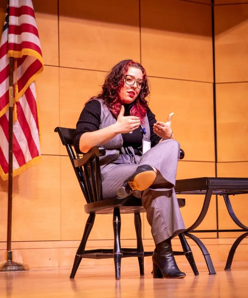 Lizzy Fogg presenting at 2026 Thinking Matters Conference