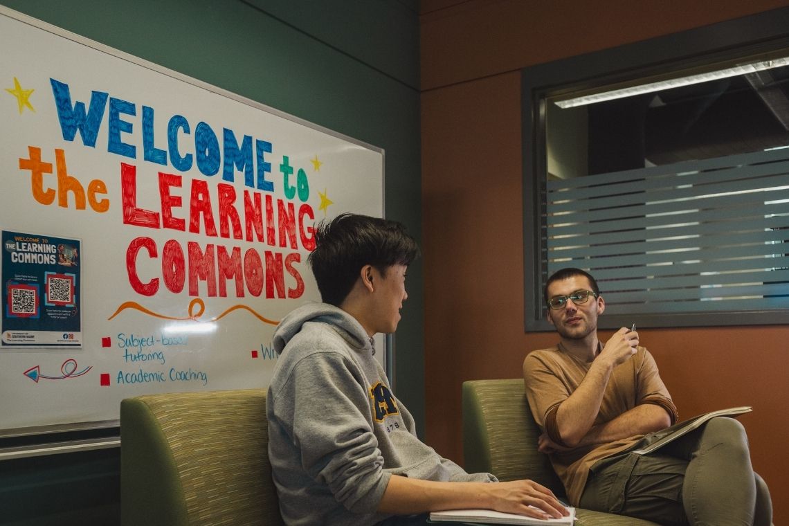 Students in the Learning Commons on the Portland Campus.