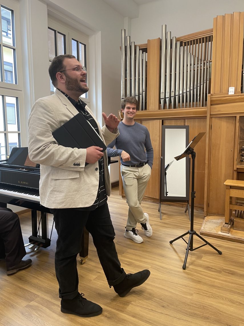 Caleb Randall giving a masterclass in Europe.