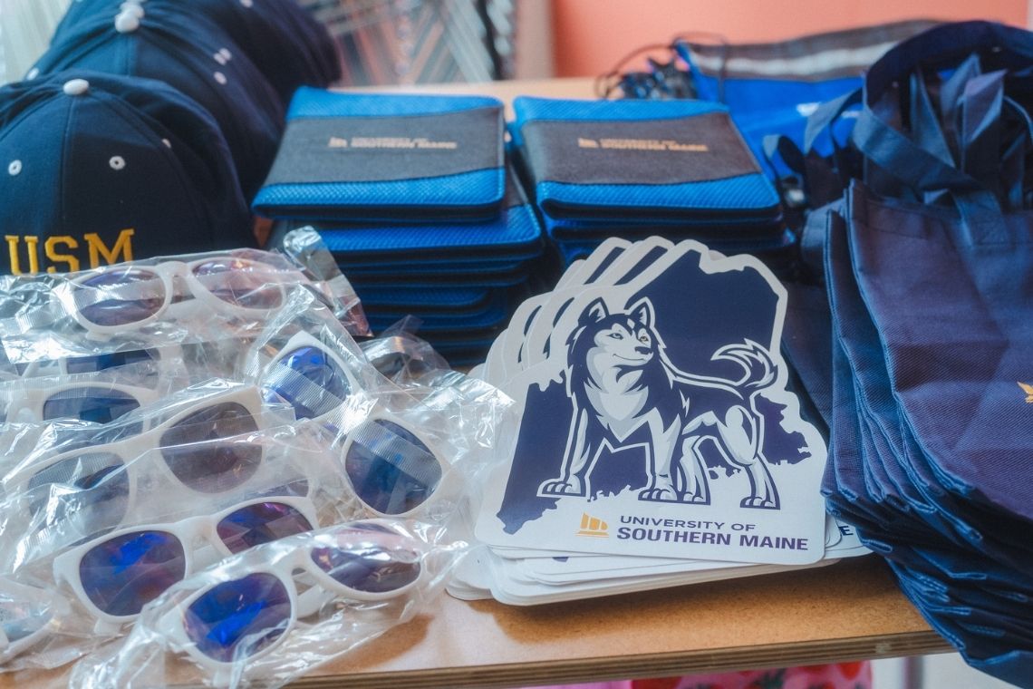 USM Husky swag at the Adult Student Open House in previous years.