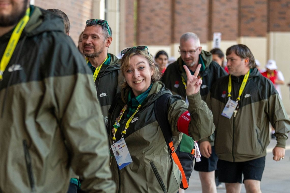 Meredith Madden with the other medical delegates.