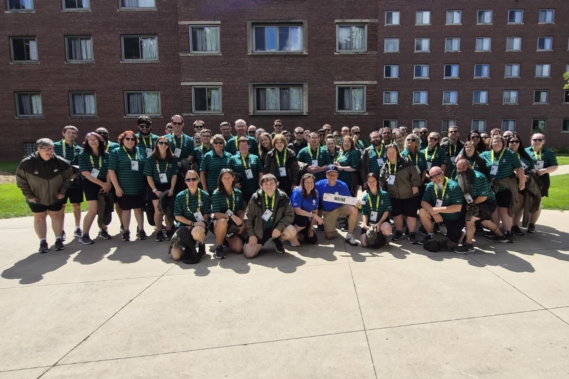 Group photo of the delegates from Team Maine for the 2026 US Special Olympics.