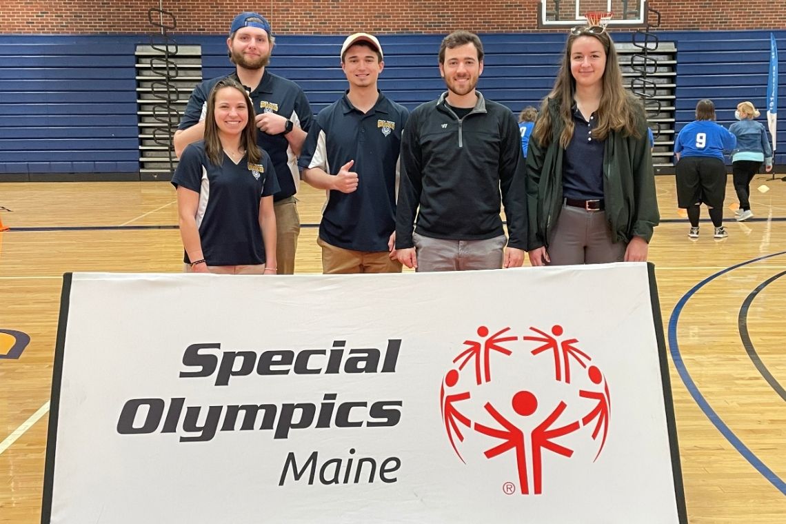 USM at Special Olympics Maine basketball event.