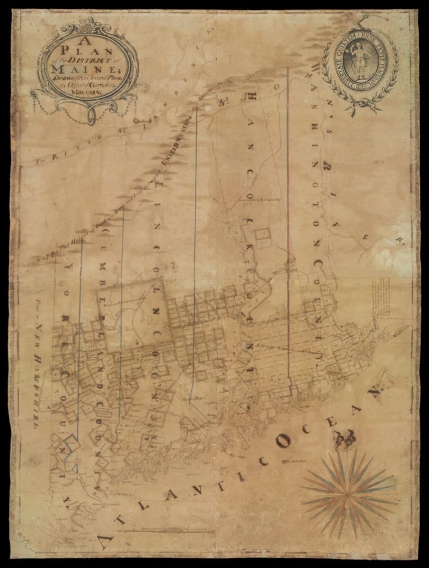 A Plan of the District of Maine. Osgood Carleton, 1795. Osher Collection.