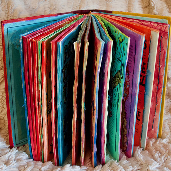 El Toro, Repurposed book, by Art Student Olivia Dyer