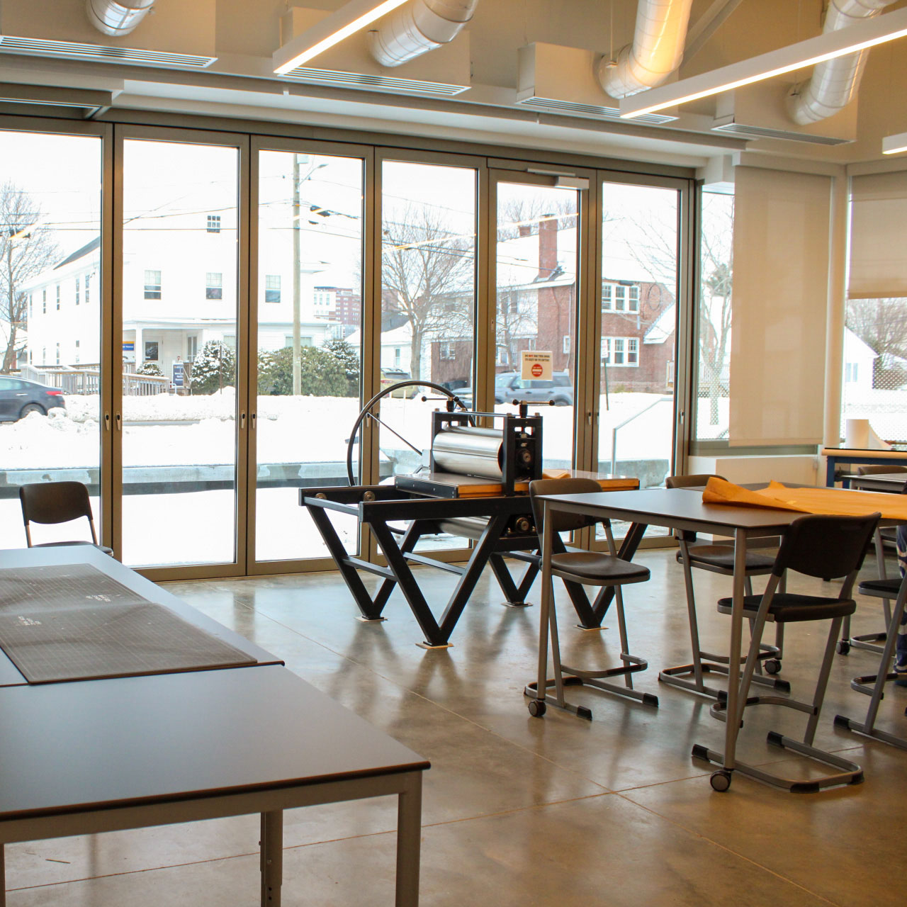 Photograph of the KCCCBA Book Arts Studio in the Crewe Center for the Arts