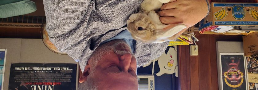 Ed Reichert and his rabbit, S'More