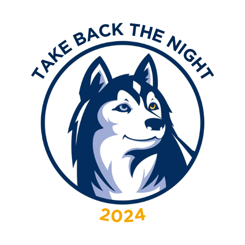 Husky Logo with Take Back The Night 2024 around it