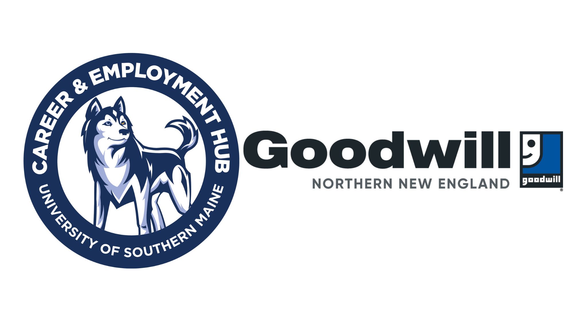 Career and Employment Hub logo and Goodwill NNE logo