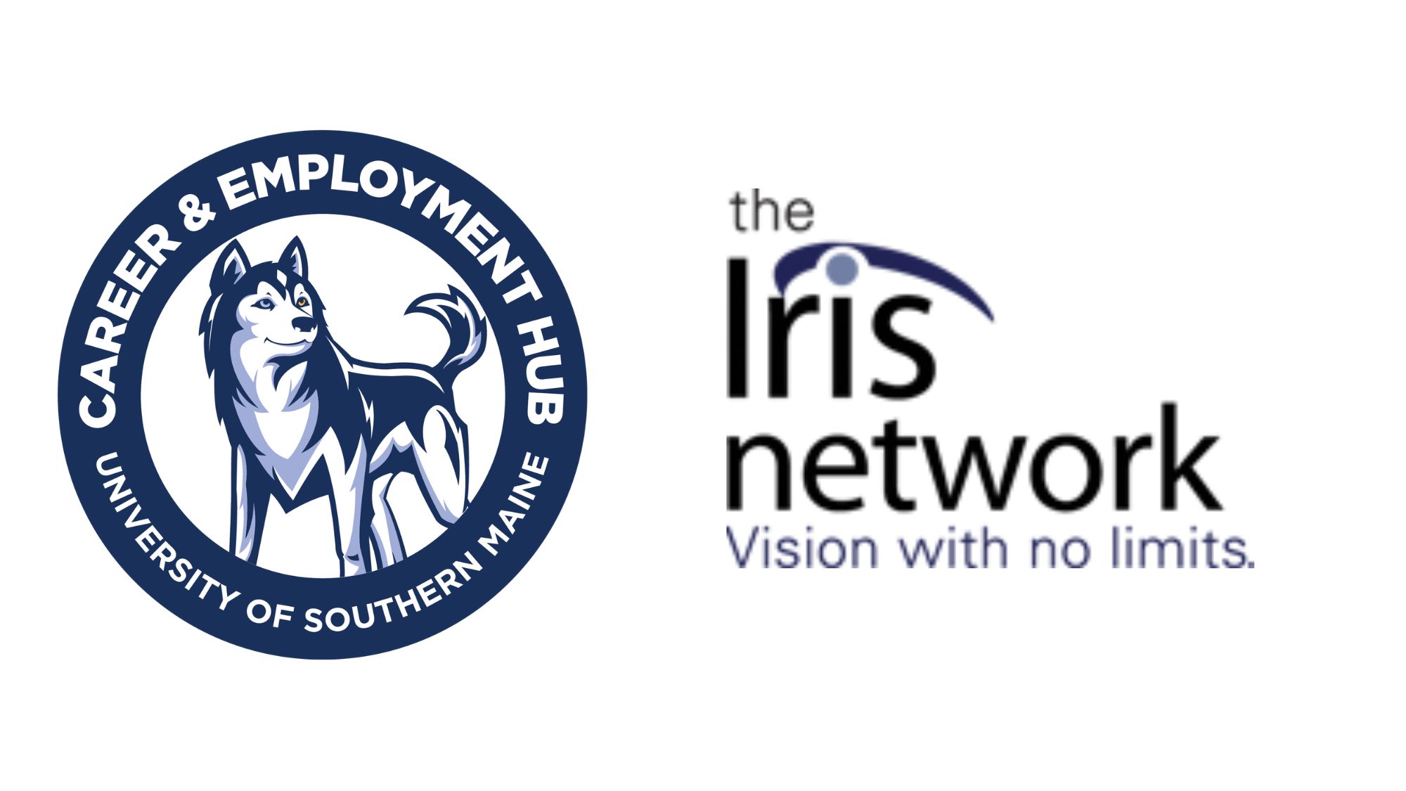 Career & Employment Hub logo and the Iris Network logo