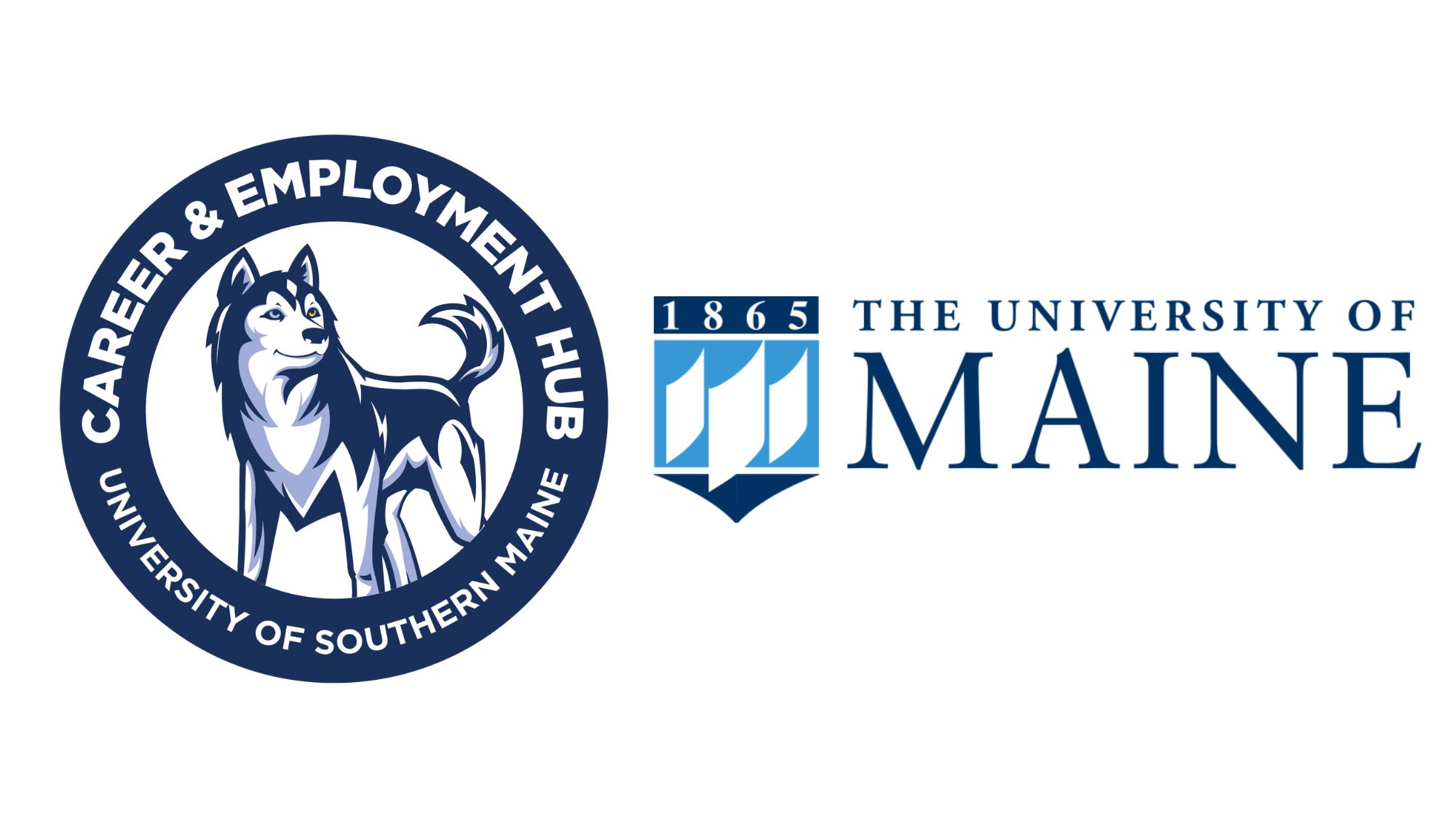 Career and Employment Hub logo and the University of Maine logo