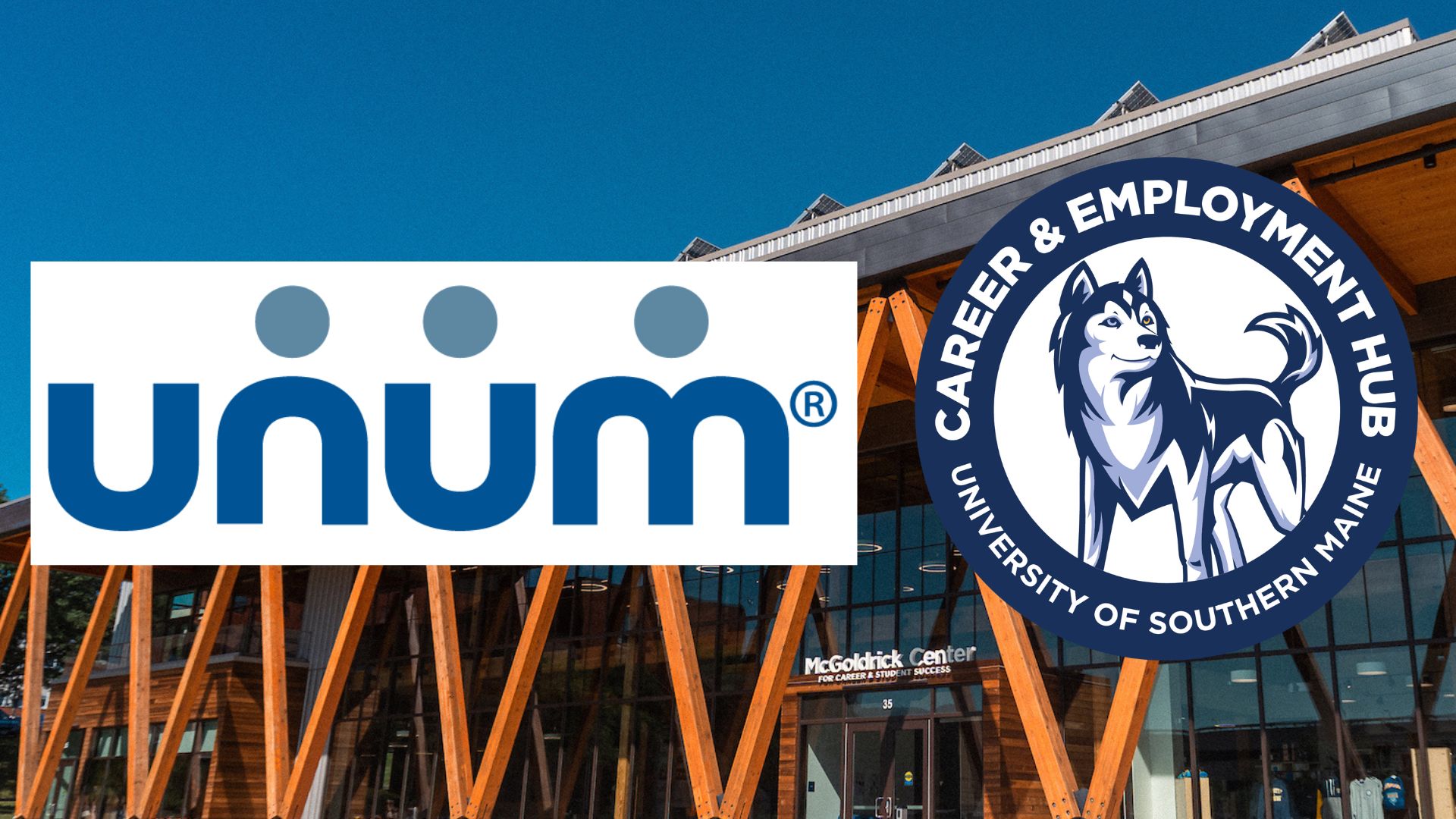 Logos for Unum and the Career & Employment Hub