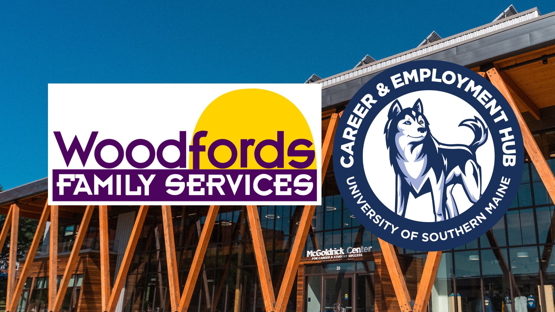 Woodfords Family Services and Career Hub logos