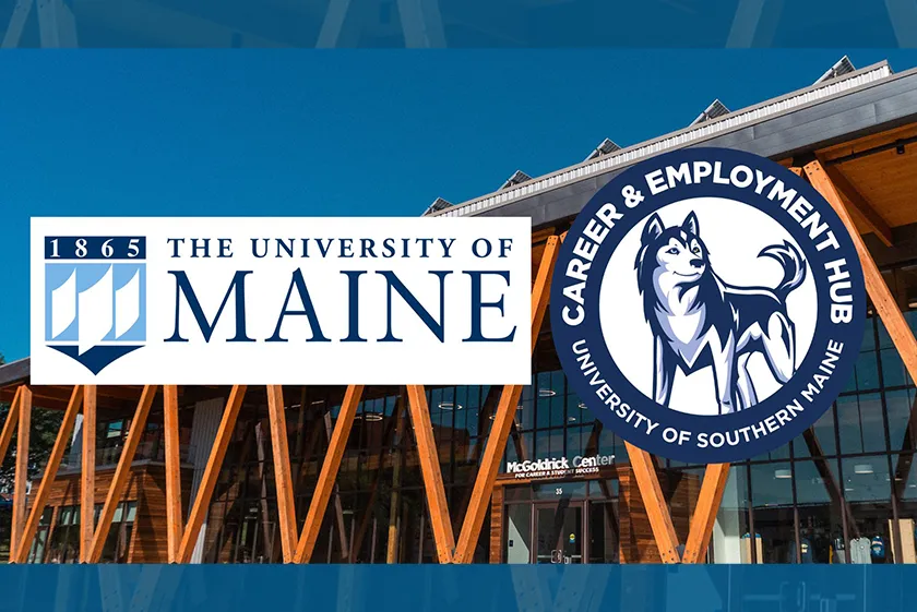 University of Maine logo and the Career & Employment Hub graphic