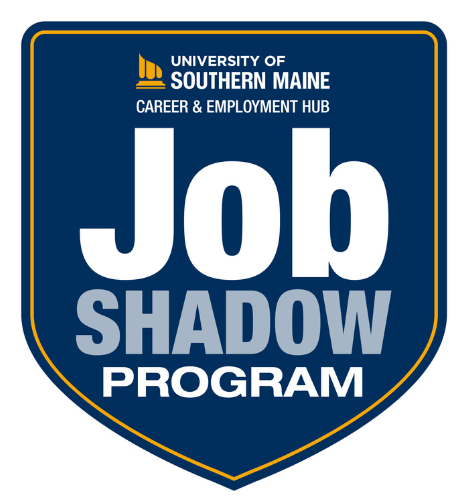 Logo: University of Southern Maine, Career & Employment Hub, Job Shadow Program