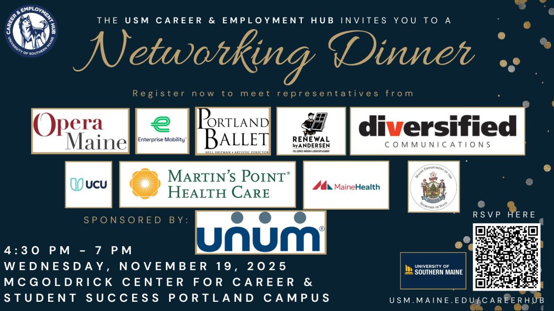 Networking Dinner with company logos