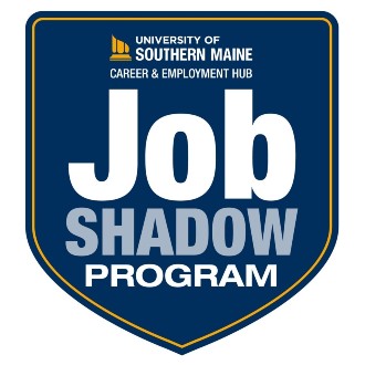 University of Southern Maine Career and Employment Hub Job Shadow Program logo