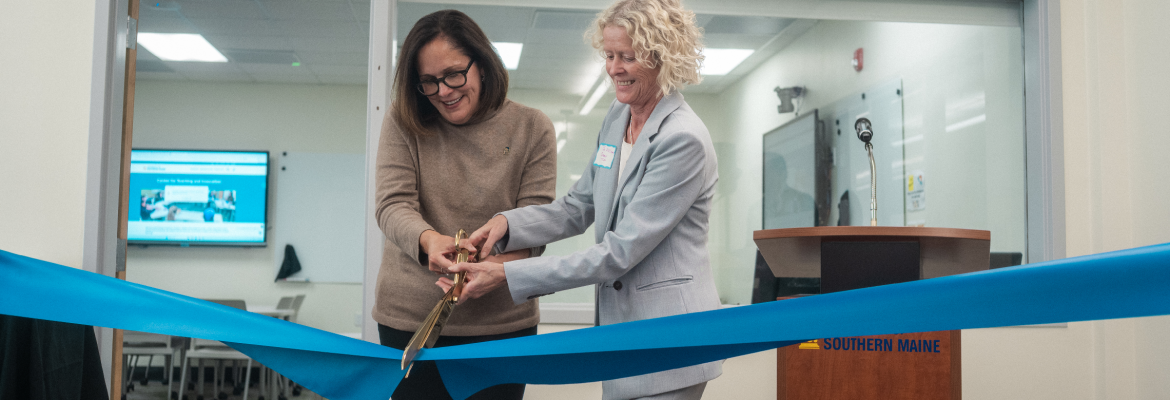 Cutting a ribbon for opening day