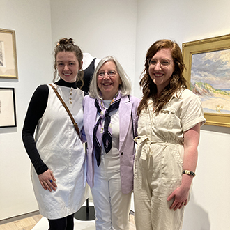 Abby Dunnigan, Donna Cassidy, & Lizzie Hand at Shifting Sands Exhibition Opening