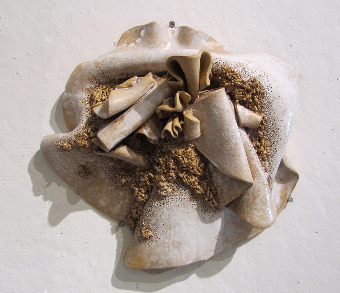 Ceramic wall hanging by Katie Riley