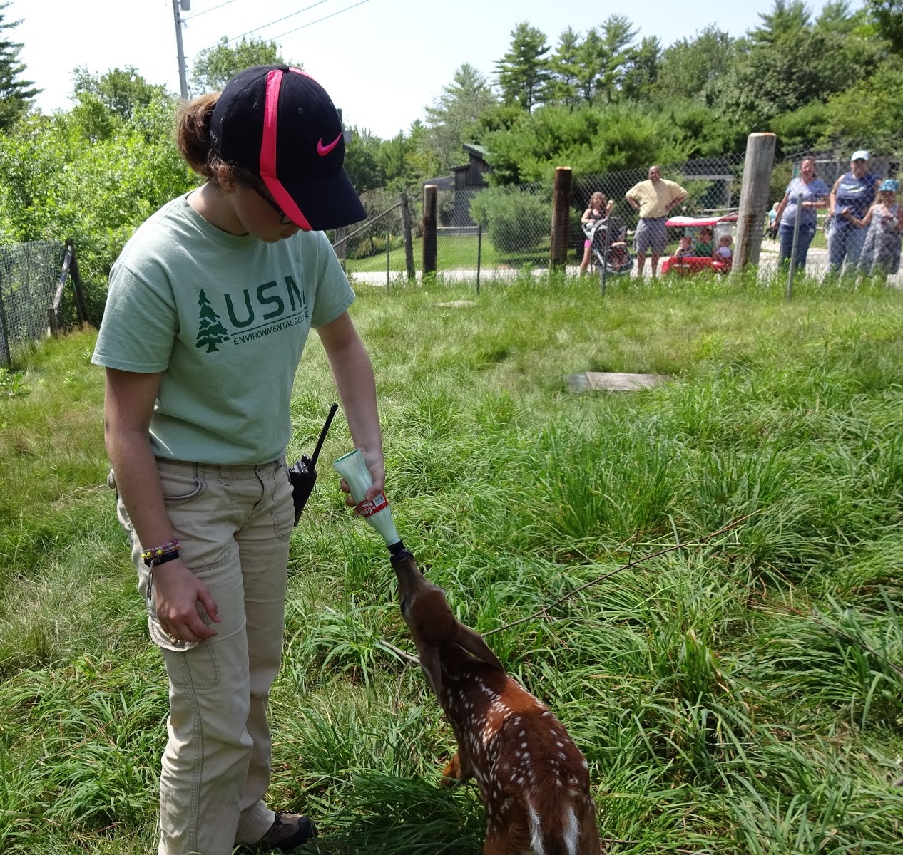 student interning at the Gray Animal Farm