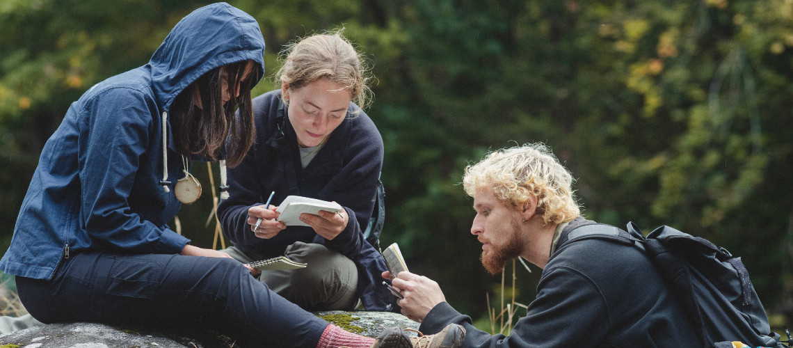 ESP students doing field work