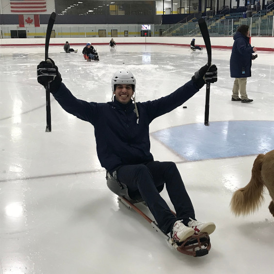 Student learning adaptive hockey