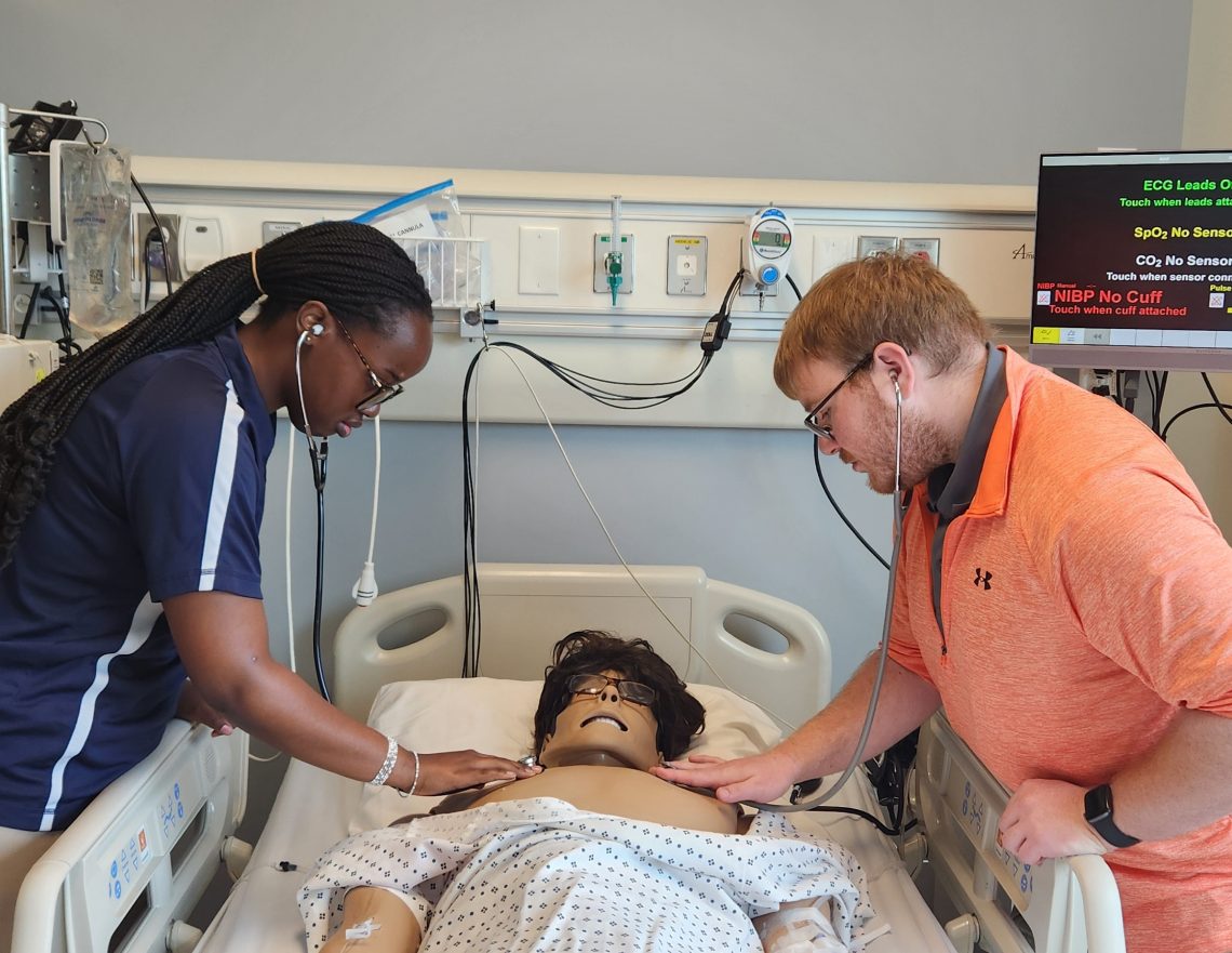 Athletic Training Students practicing clinical skills