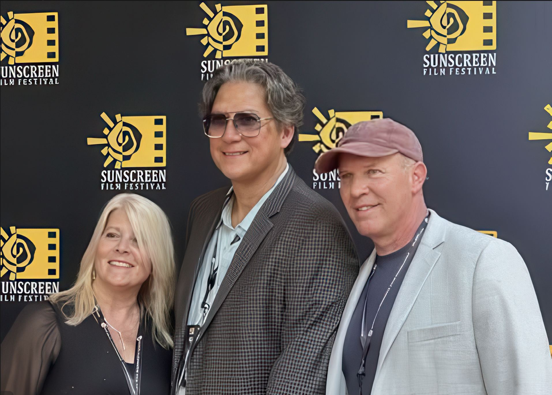 Susan Elliott, Robert Henriquez and Clint Elliott at the Sunscreen Film Festival in St. Petersburg, Florida.