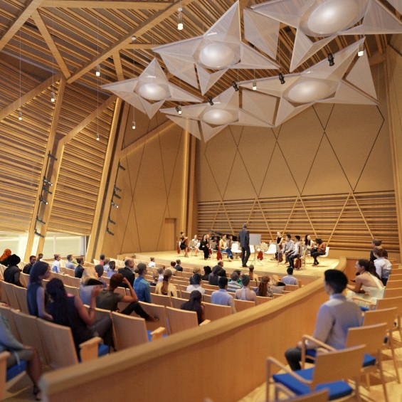 Performance Hall rendering in Crewe Center