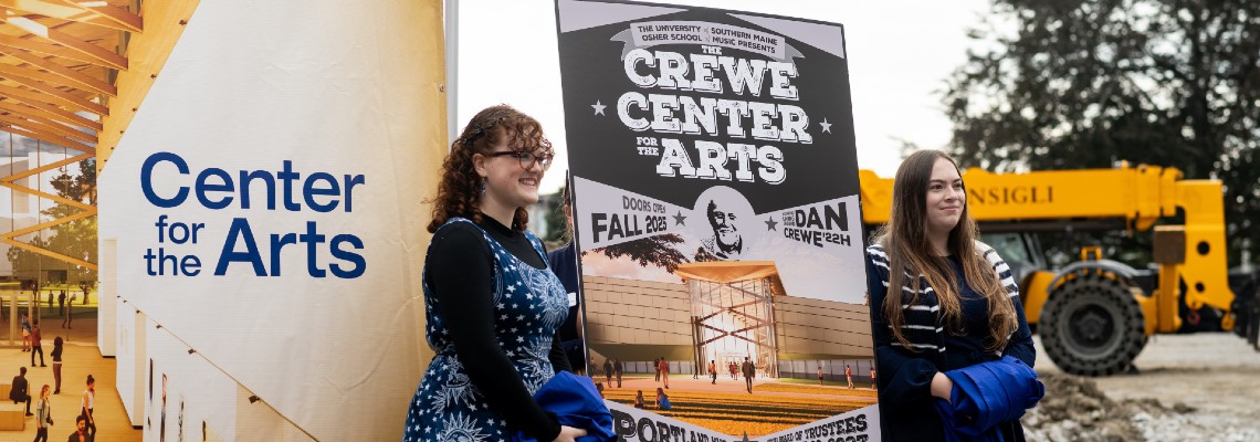 Unveiling the poster for the Crewe Center for the Arts