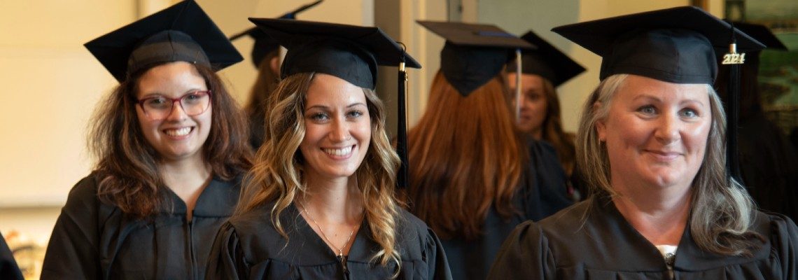 Nursing graduates at pinning cermony