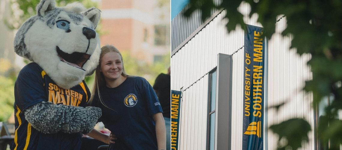 Champ with a student