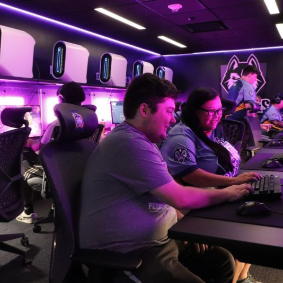 Players in the esports arena