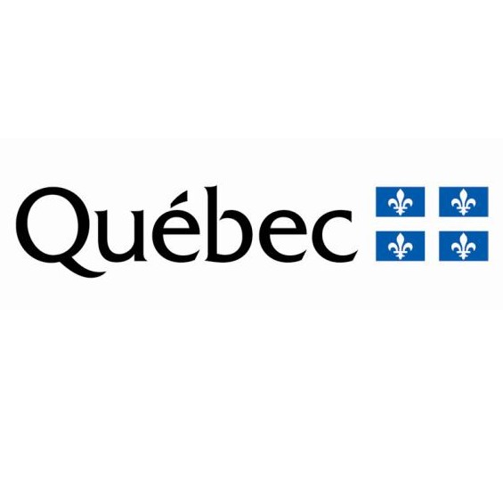 Text reads "Quebec" image of Quebecois flag included (blue and white fleur de lys.)
