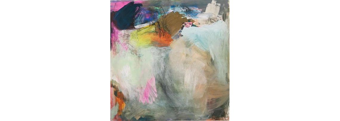An abstract painting of pastel tones