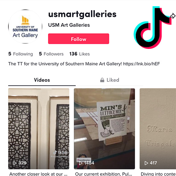 A screenshot of a TikTok page with various videos focused on art
