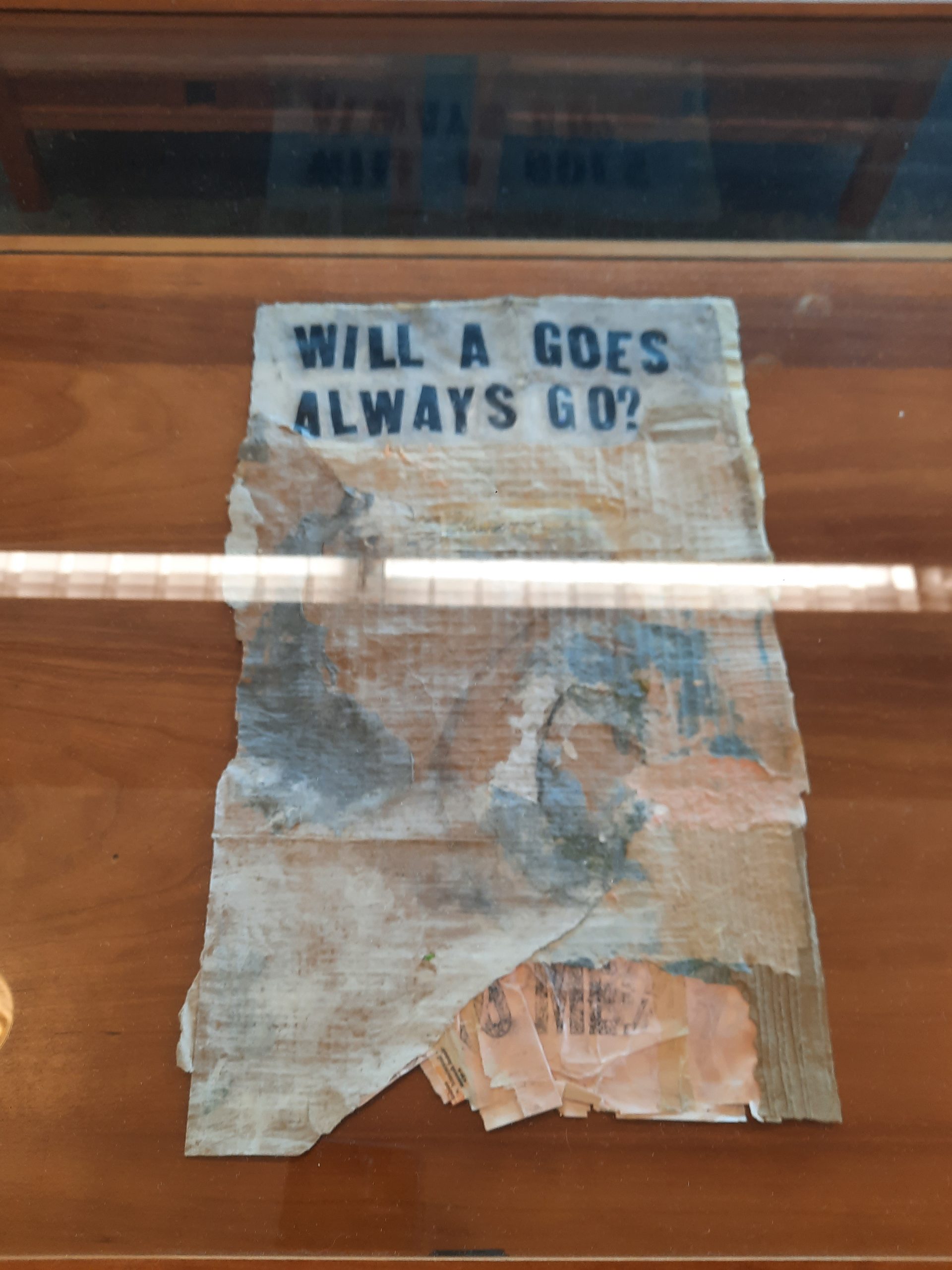 Jillian Bruschera, "Will a go always go?" 2015. Letterpress on handmade paper with cardboard, 19 ½ x 12 in. (unframed). Part of "Pulped Under Pressure," 2022. Glickman Family Library.