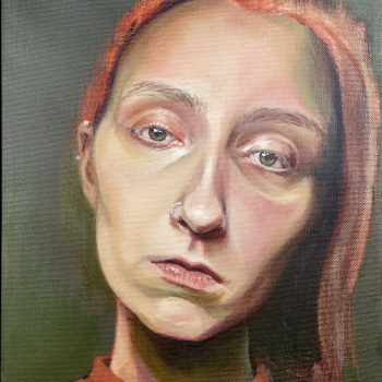 Rose DiMuzio, "You Look Tired‚" 2023. Oil on canvas. 13 x 16 in. Honorable mention, Best-in-Show.