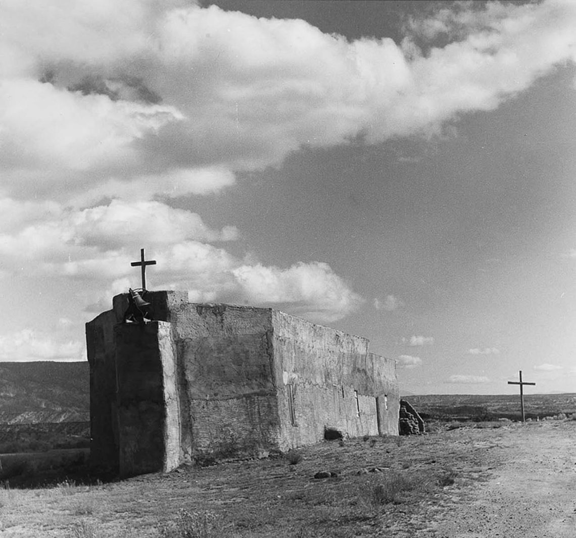 Todd Webb, "Penitente Morada, NM," 1962. Silver gelatin print, 16 ¾ x 20 ¾ in. University of Southern Maine Collection.