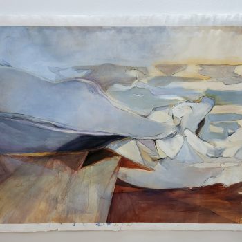 gloria steiger, "Will at rest," 2023. Oil and charcoal on paper, 48 x 72 in. Honorable mention, Best-in-Show.