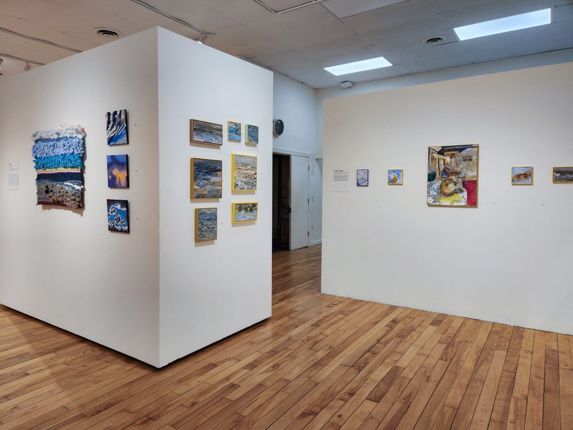 University of Southern Maine Art Gallery, "2023 Bachelor of Fine Arts and Bachelor of Arts Exhibition." Installation view.
