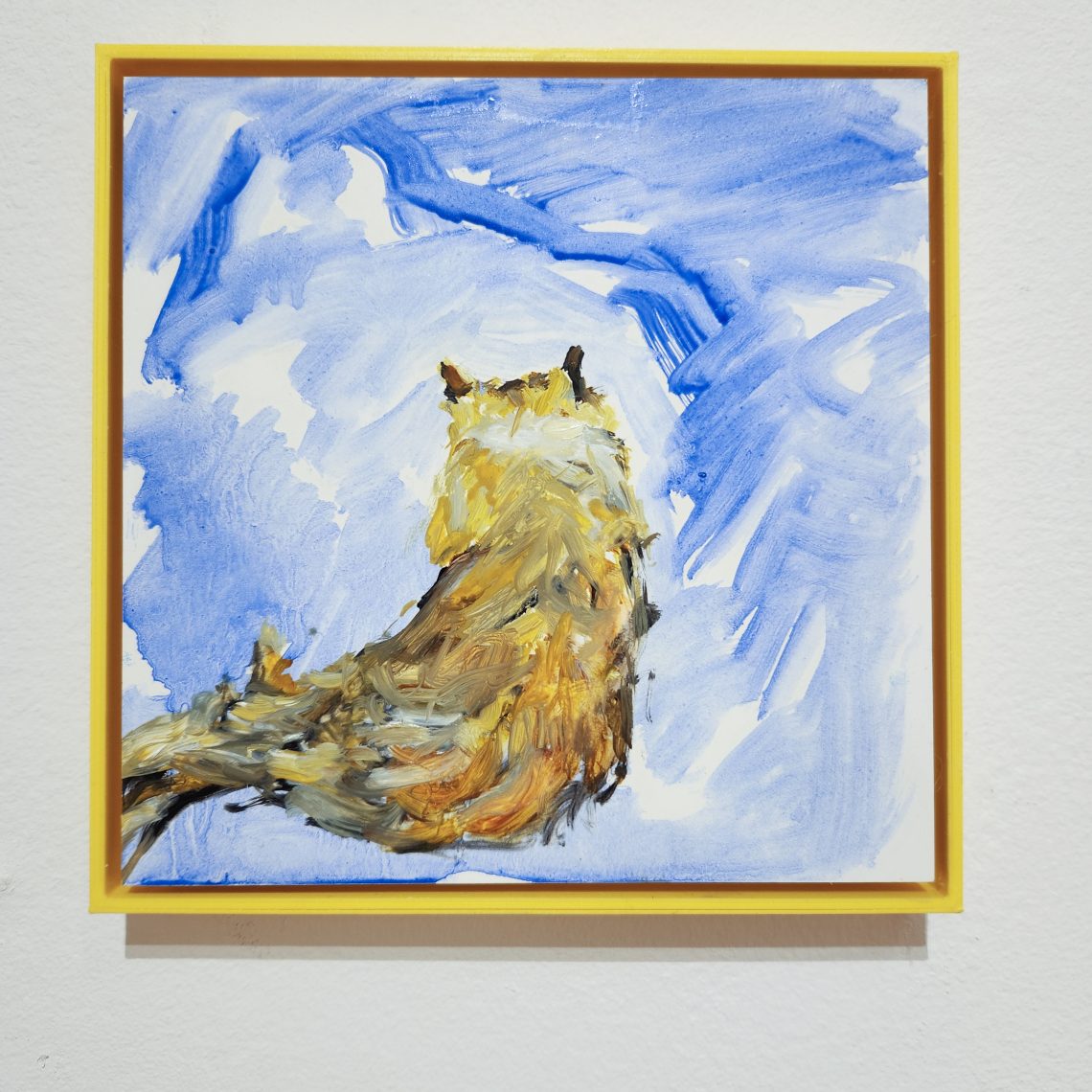 Kristin Golden "Glorfindel Thinking"
2022. Oil paint, 6 ½ in. x 6 ½ in. Part of the "2023 Bachelor of Fine Arts and Bachelor of Arts Exhibition," University of Southern Maine Art Gallery.